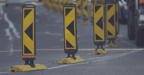transparent traffic cones vector illustration on road - Download Free Stock Videos Pikwizard.com