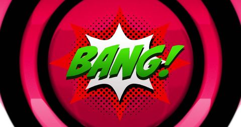 Comic Style Bang Text on Vibrant Modern Background