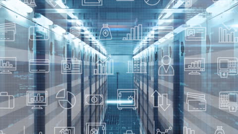 Digital Interface and Analytics Overlay in Advanced Server Room
