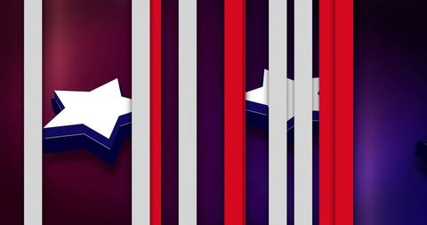 Stylized design featuring stars and stripes inspired by the USA flag creates visual intrigue. Ideal for usage in patriotic publications, Americana-themed digital art projects, and promotional materials celebrating national holidays such as Independence Day or Memorial Day. The vibrant colors and geometric pattern appeal to audiences seeking bold, modern designs with a classic American theme.