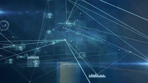 Abstract Digital Network with Data Connections Illustration