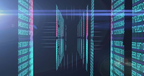 Neon data stream in a virtual server corridor