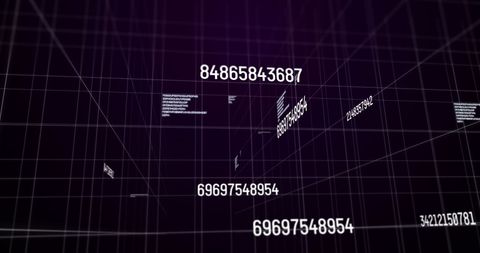 Digital Data Matrix with Floating Numerical Codes - Download Free Stock Images Pikwizard.com