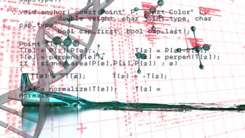 Digital Illustration of Mathematical Equations and Coronavirus Concept