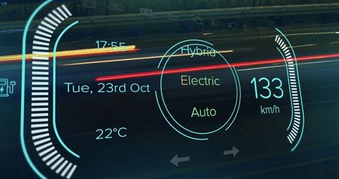 Futuristic Car Dashboard with Digital Data Displays - Download Free Stock Images Pikwizard.com
