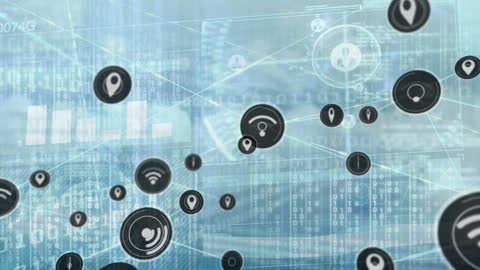 Digital Network Connectivity Over Data Visuals