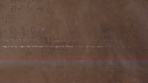 Mathematical Formulas Animated on Brown Background