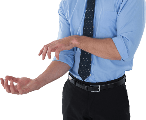 Transparent Midsection Businessman Gesturing with Rolled Sleeves - Download Free Stock Videos Pikwizard.com