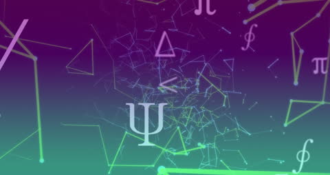 Abstract Geometric Network with Mathematical Symbols