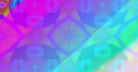 Generative Kaleidoscopic Pattern Over Vibrant Gradient - Download Free Stock Images Pikwizard.com