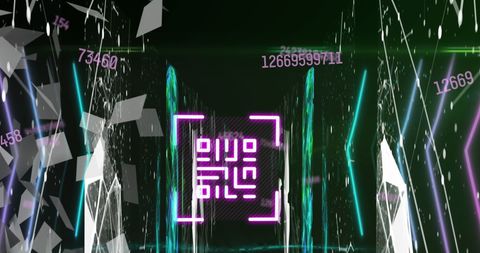 Futuristic Data Processing with QR Code and Digital Interface - Download Free Stock Images Pikwizard.com