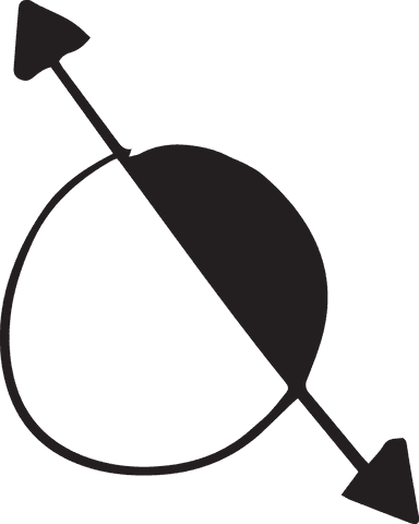 Abstract Icon with Circle and Diagonal Arrows on Transparent Background - Download Free Stock Videos Pikwizard.com
