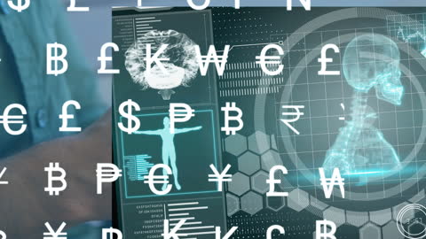 Global Financial Data Interface and Human Connectivity Concept