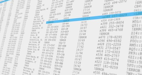 Digital Data Processing with Error Codes Displayed - Download Free Stock Images Pikwizard.com