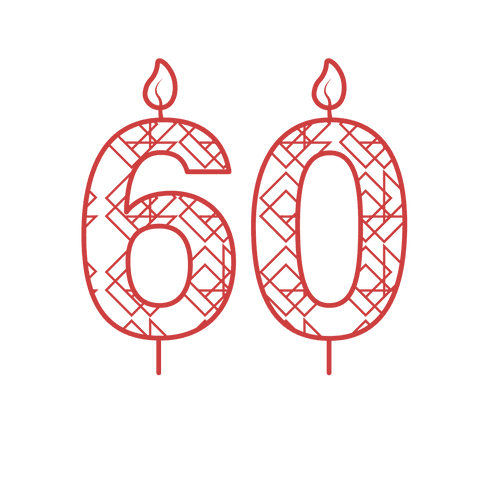 digital 60th birthday candle illustration on transparent background - Download Free Stock Videos Pikwizard.com