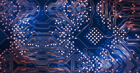 Abstract Circuit Board with Electric Network Connections - Download Free Stock Images Pikwizard.com