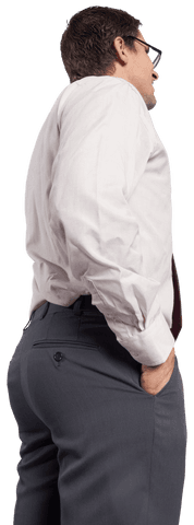 transparent viewside businessman methodically adjusting glasses - Download Free Stock Videos Pikwizard.com