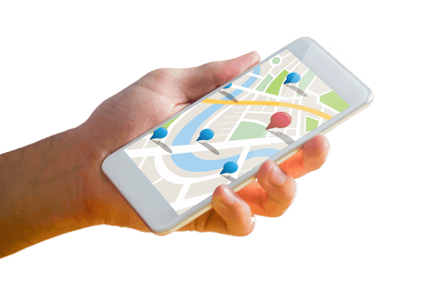 transparent phone showing map navigation - Download Free Stock Videos Pikwizard.com