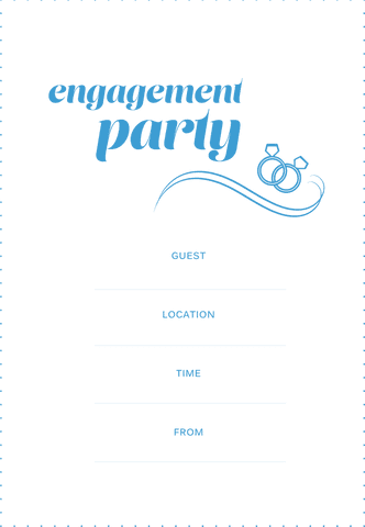 Engagement Party Invitation Template on Transparent Background - Download Free Stock Videos Pikwizard.com