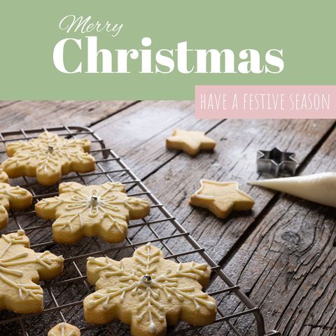 rustic christmas cookies with holiday greeting card - Download Free Stock Templates Pikwizard.com