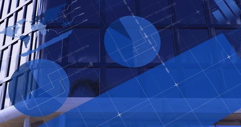 Global Financial Data Visualization on Building Facade - Download Free Stock Images Pikwizard.com