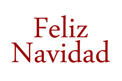 Feliz Navidad Digital Text on Transparent Background