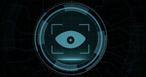 Cyber Security Eye Icon with Digital Focus - Download Free Stock Images Pikwizard.com