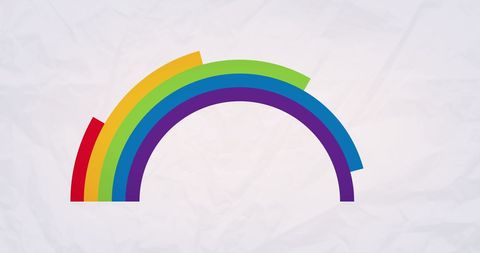 Vibrant Rainbow Arcs on Textured White Background