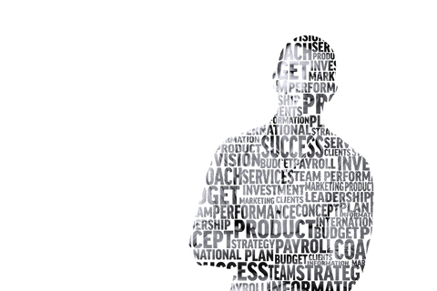 Digital Silhouette Man Made of Text on Transparent Background - Download Free Stock Videos Pikwizard.com