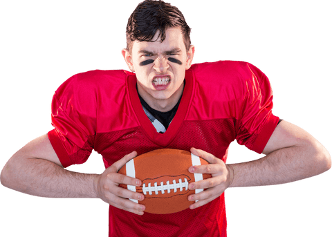transparent american football player crushing ball aggressively - Download Free Stock Videos Pikwizard.com
