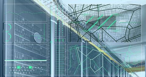 Abstract Data Flow in Modern Server Room - Download Free Stock Images Pikwizard.com