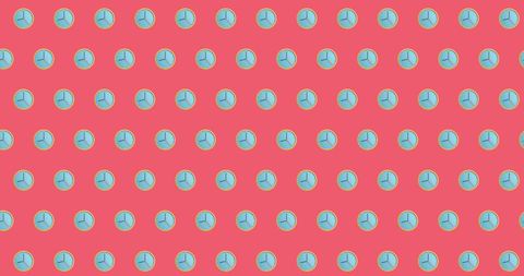Repeating Blue Clocks on Vibrant Pink Background - Download Free Stock Images Pikwizard.com