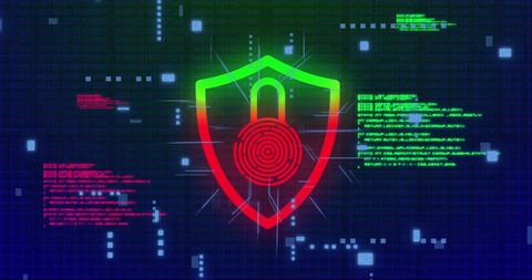 Cybersecurity Concept with Digital Shield and Code Interface - Download Free Stock Images Pikwizard.com