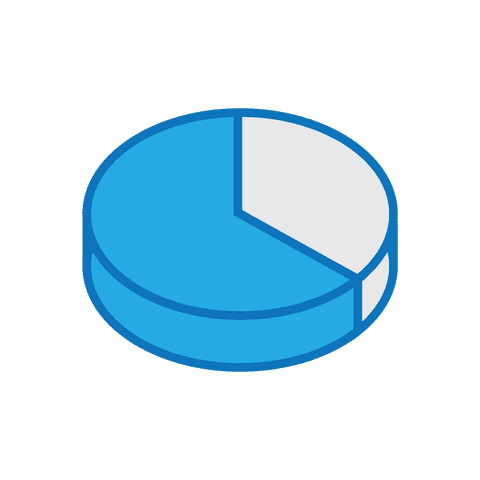Isometric Blue Pie Chart Diagram on Transparent Background - Download Free Stock Videos Pikwizard.com