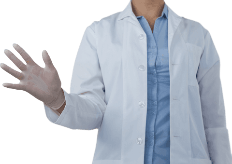 Transparent Midsection of Doctor in White Coat Using Screen - Download Free Stock Videos Pikwizard.com
