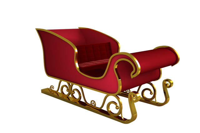 Transparent Red and Gold Santa Sleigh for Christmas Decorations - Download Free Stock Videos Pikwizard.com