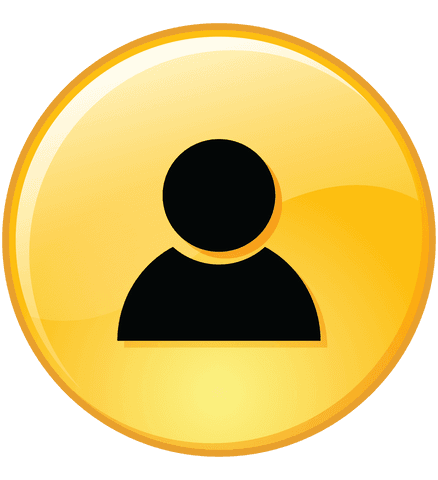 user icon illustration on yellow transparent button - Download Free Stock Videos Pikwizard.com