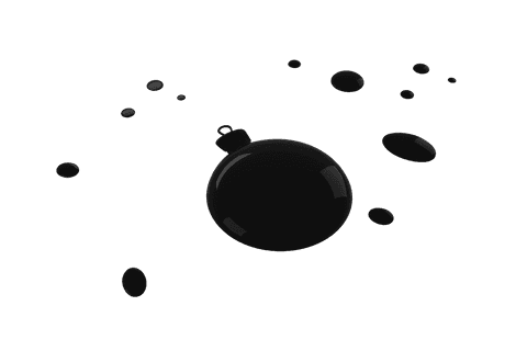 transparent black ombre christmas bauble with splatter drops - Download Free Stock Videos Pikwizard.com