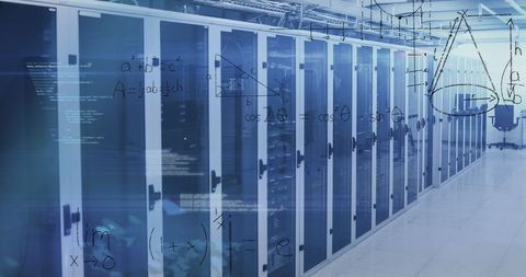 Innovative Data Processing Amid Modern Server Racks