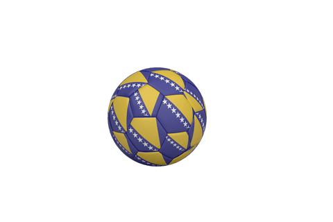 Football in Transparent Bosnia and Herzegovina National Colors - Download Free Stock Videos Pikwizard.com