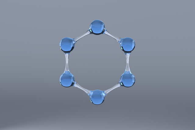 Close-Up of Transparent Blue Molecule Model - Download Free Stock Videos Pikwizard.com