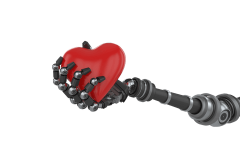 Robotic Hand Holding Red Heart on Transparent Background - Download Free Stock Videos Pikwizard.com