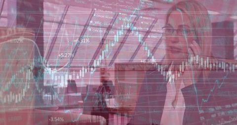 Professional Executive Analyzing Market Trends with Financial Chart Overlay - Download Free Stock Images Pikwizard.com