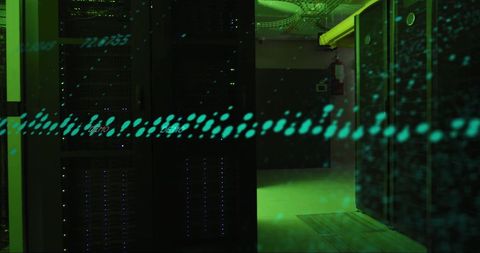 Digital Data Streaming Across Modern Server Room - Download Free Stock Images Pikwizard.com