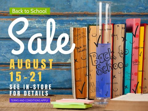 Back to School Sale on Vibrant Stationery and Textbooks - Download Free Stock Templates Pikwizard.com