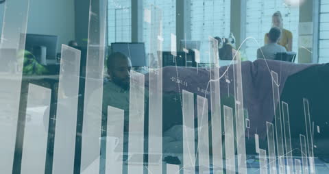 Financial Data Processing Concept in Modern Office