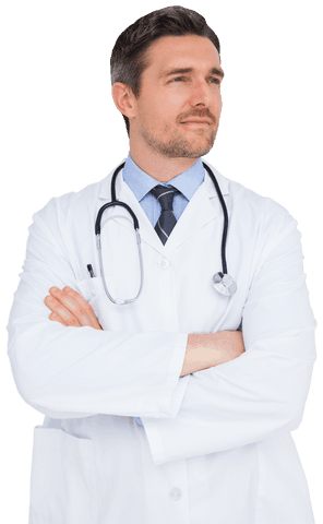 Confident Male Doctor in White Coat with Transparent Background - Download Free Stock Videos Pikwizard.com