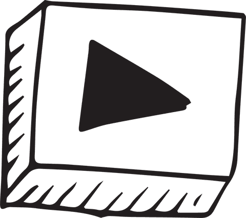 hand-drawn play button icon on transparent background - Download Free Stock Videos Pikwizard.com
