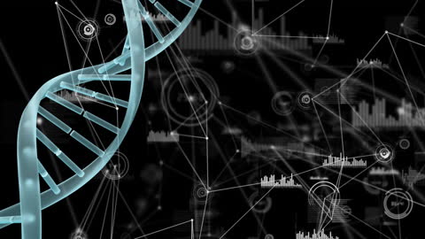 Digital DNA Helix with Data Network Overlay