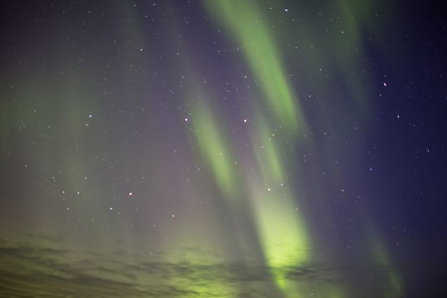 Mesmerizing Northern Lights Display Against Starry Night Sky - Download Free Stock Photos Pikwizard.com